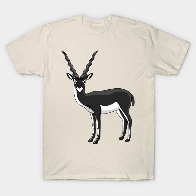 Blackbuck antelope illustration T-Shirt by Cartoons of fun